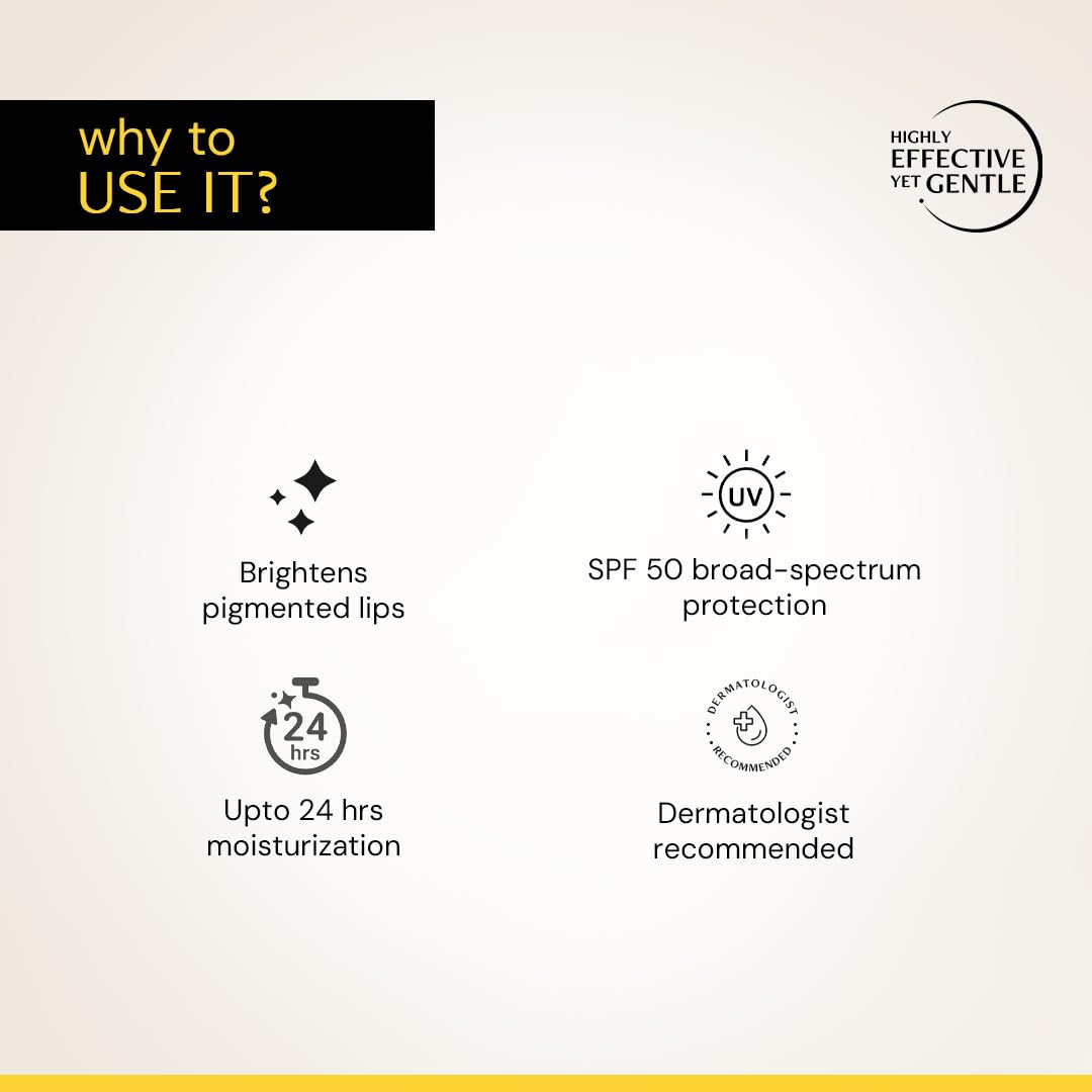 Deconstruct Brightening Lip Balm SPF 50 | Vitamin C & Resorcinol | Moisturizes Dry, Chapped Lips & Brightens Pigmented Lips | Vitamin E & Murumuru Butter | 4.2g