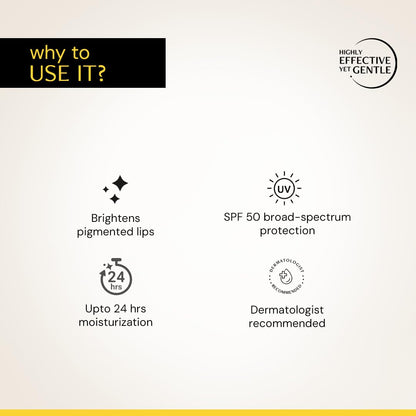 Deconstruct Brightening Lip Balm SPF 50 | Vitamin C & Resorcinol | Moisturizes Dry, Chapped Lips & Brightens Pigmented Lips | Vitamin E & Murumuru Butter | 4.2g