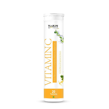 Vitamin supplement container with 'Yokin Biotech' branding on a white background