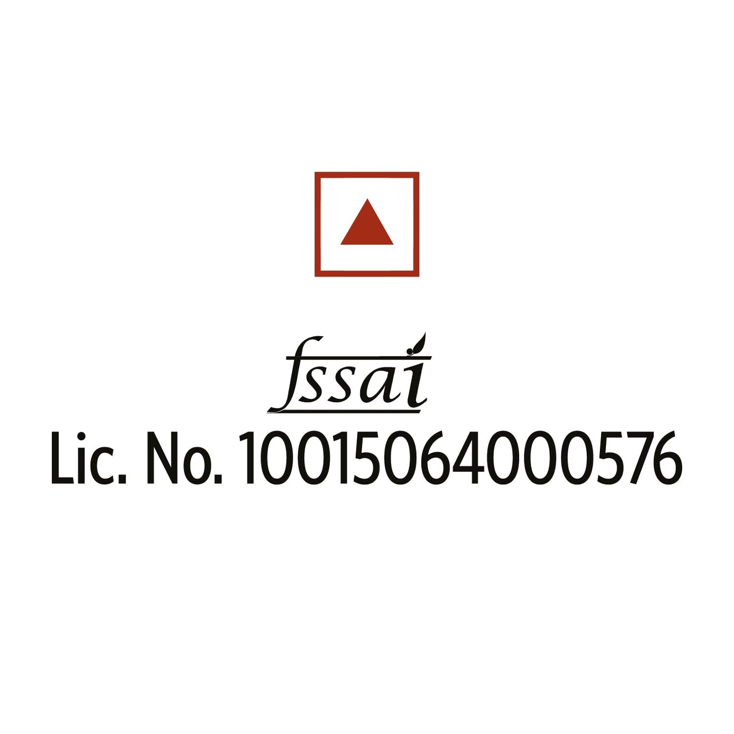 FSSAI logo with a red triangle symbol on a white background