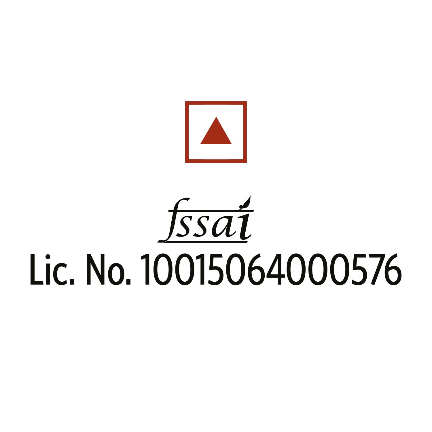 FSSAI logo with a red triangle symbol on a white background