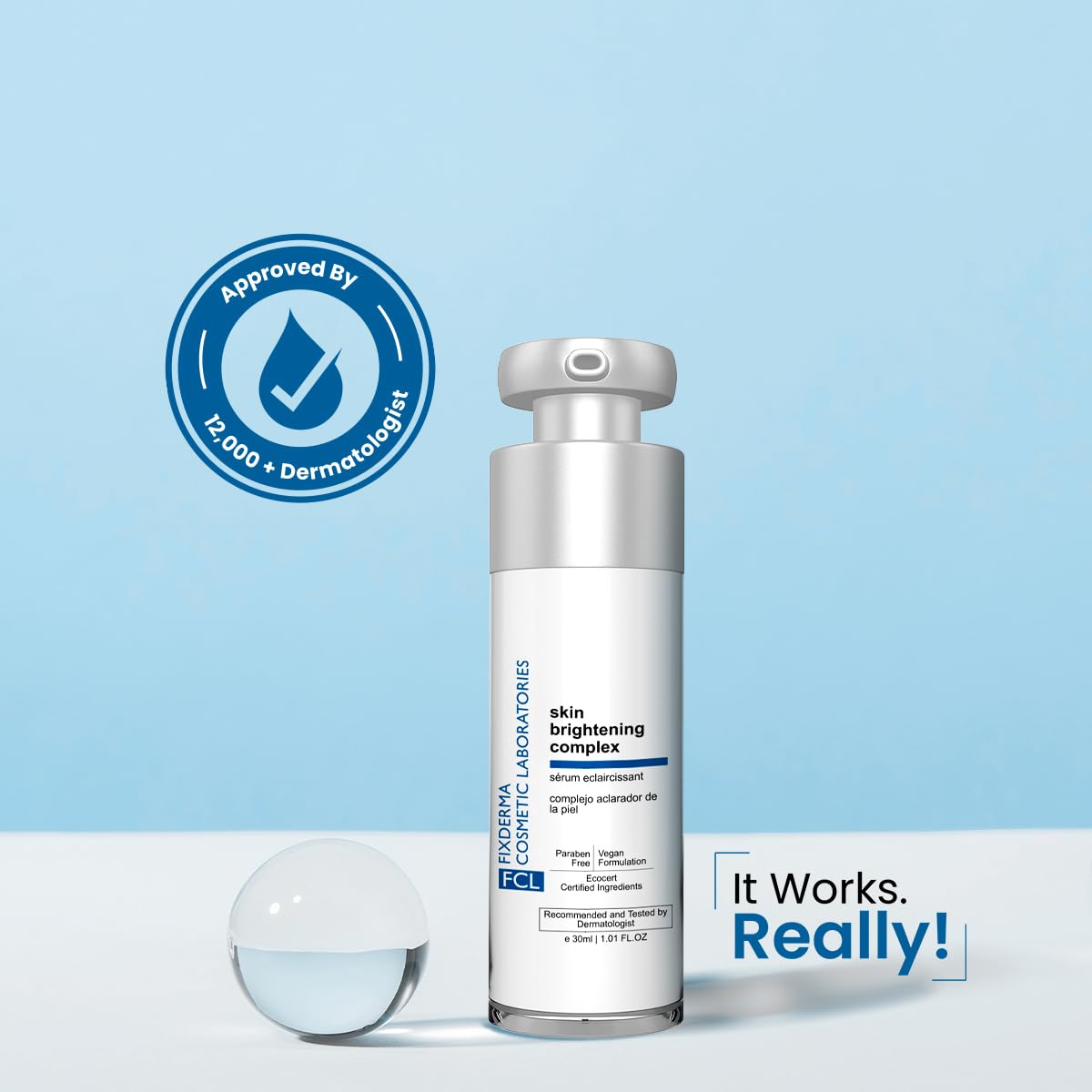 FCL Skin Brightening Complex Cream, Improves Skin Texture, Hyaluronic Acid, Alpha Arbutin, Deeply Hydrates & Moisturizes For All Skin Types - 30ml