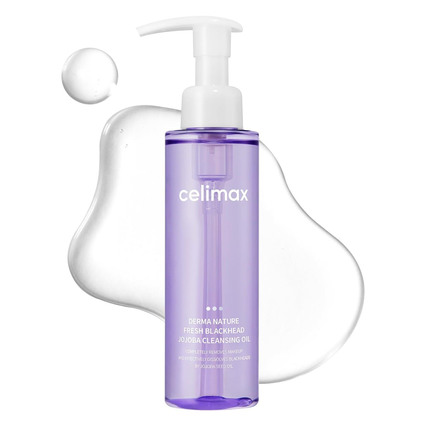Celimax Derma Nature Fresh Blackhead Jojoba Cleansing Oil (150ml) | Lightweight, Non-Greasy & Hydrating Oil-Based Face Cleanser, Daily Makeup Remover | Removes Clogged Pore, Blackheads, Whiteheads, Deep Cleansing