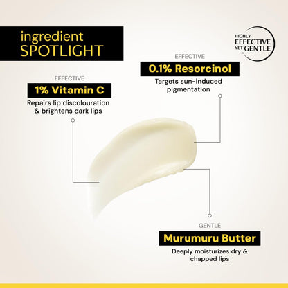 Deconstruct Brightening Lip Balm SPF 50 | Vitamin C & Resorcinol | Moisturizes Dry, Chapped Lips & Brightens Pigmented Lips | Vitamin E & Murumuru Butter | 4.2g