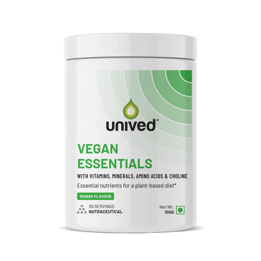Zephivo Unived Vegan Essentials | Formulated for those on a Plant-Based diet | Adequately dosed Key Vitamins, Minerals, Supergreens, and Amino Acids | 30 Servings

