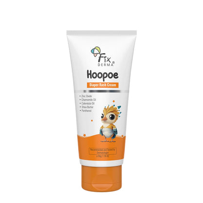 Fixderma Hoopoe Diaper Rash Cream for baby with Zinc Oxide & Panthenol | Prevent Rashes, Redness & Irritation | Baby Rash Cream | Dermatologist Tested (50G)