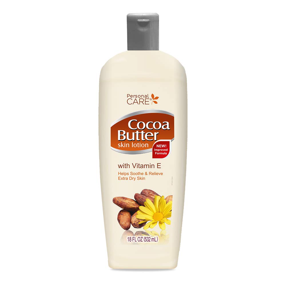 Personal Care Cocoa Butter Skin Lotion with Vitamin E, 18oz - Helps Soothe & Relieve Extra Dray Skin