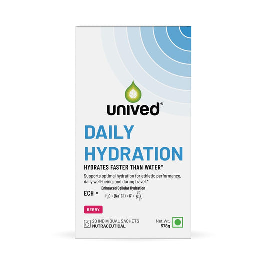 Zephivo Unived Daily Hydration – Enhanced Cellular Hydration (ECH) with Electrolytes, Supports Athletic Performance, Daily Wellness, and Optimal Fluid Balance – Family-Friendly, 20 Sachets
