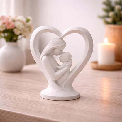 Mother Baby Statue Showpiece Gift, Resin Mother Baby Figurine, motherr Child Statue, Home Decor Items, House Warming Gifts Mother's Day, Baby Shower Gifts for Mom to be