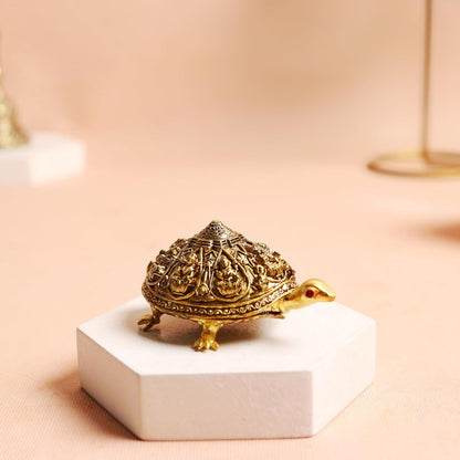 Finecrafted Brass Kachua for Good Luck | 2 Inch | Tortoise for Home | Shri Yantra On Tortoise Small | वास्तु उपाय | Ashta Lakshmi | Turtle Showpiece for Prosperity | Feng Shui |