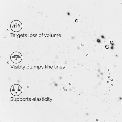 Text and icons on a light gray background discussing skincare benefits.