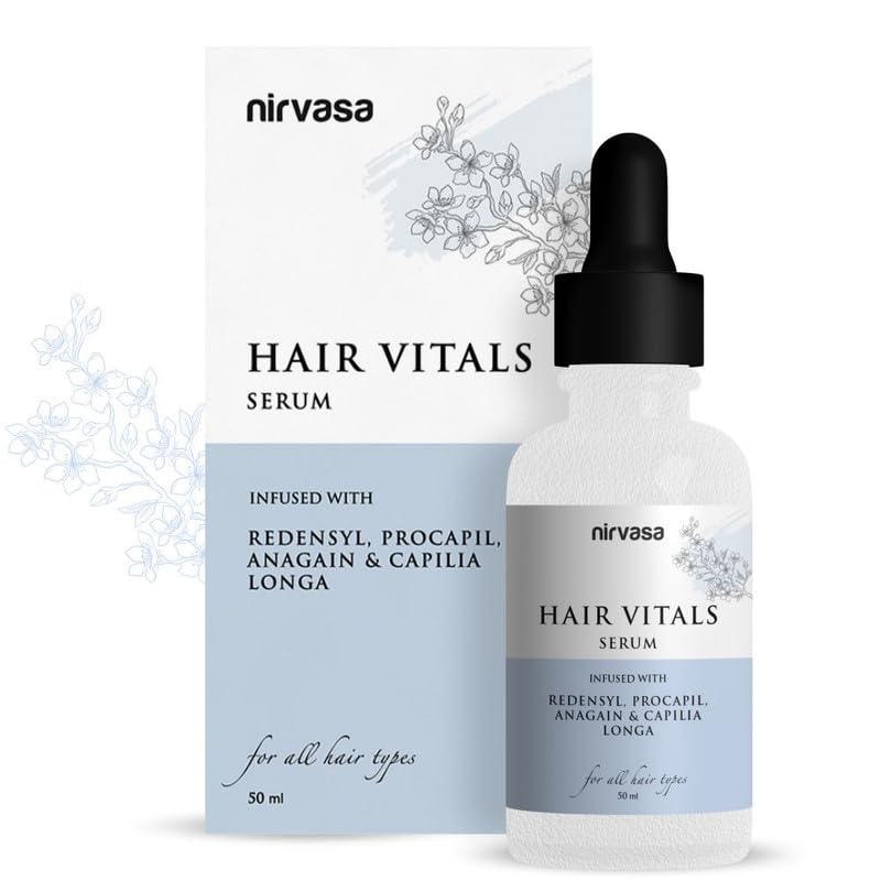 Nirvasa Hair Vitals Hair Growth Serum (50ml) | With 3% Redensyl, Procapil & Saw Palmetto | Natural DHT Blocker for Hair Fall Control & Growth | Fast Absorption, Non-Sticky & Non-Irritating