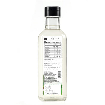Kapiva Virgin Cold-Pressed Coconut Oil | 100% Pure, Unrefined & Edible | For Cooking, Skin & Baby Care, Oil Pulling | Coconut Oil For Hair | Keto Friendly