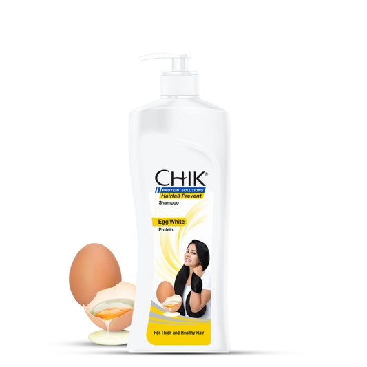 Chik Protein Solution Hairfall Prevent Shampoo, With Goodness Of Egg White, For Thick And Healthier Hair | For Men & Women | 340ml