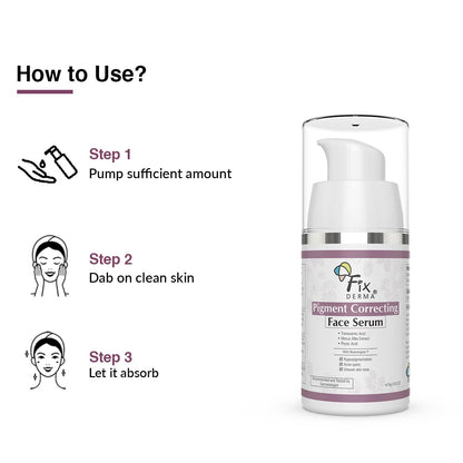 Fixderma Tranexamic Acid Pigment Correcting Serum | Face Serum for Melasma, Hyperpigmentation & Acne Spots | Acne Face Serum for Men & Women - 15g