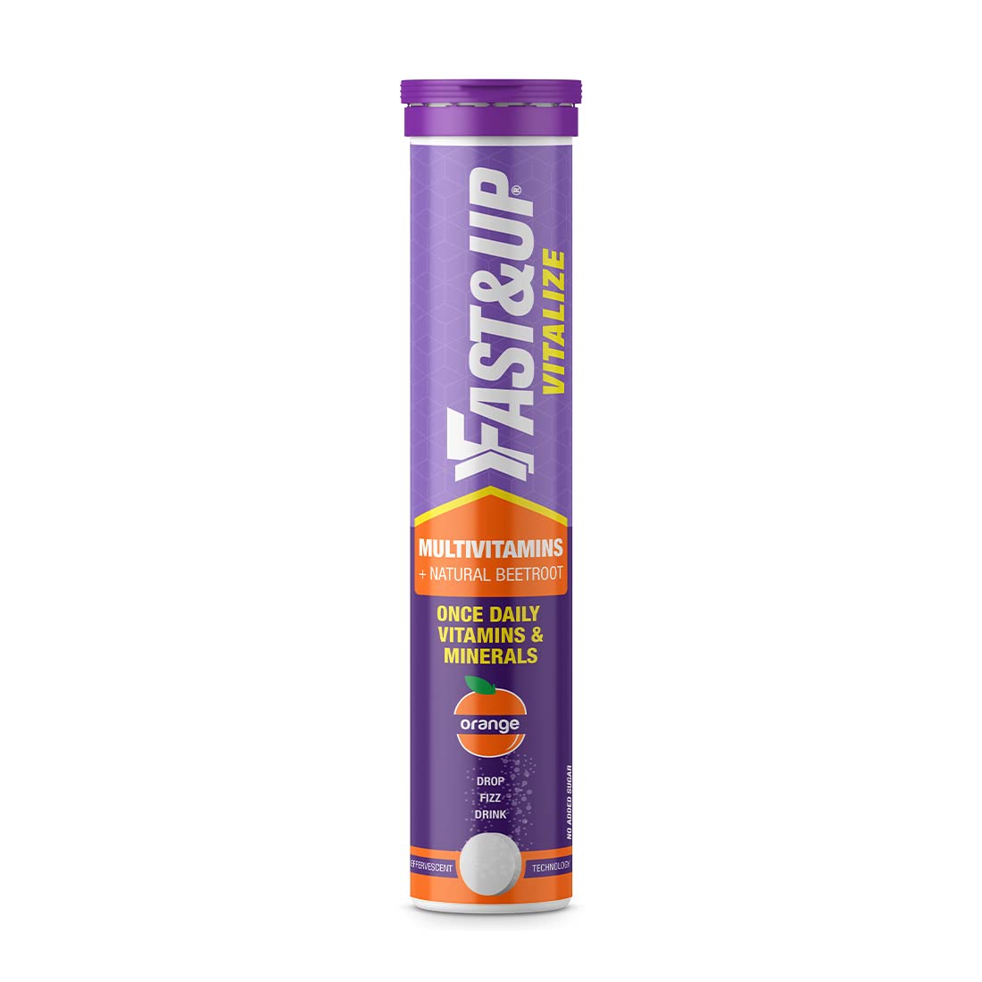 Tube of Fast&Up Multivitamins on a white background