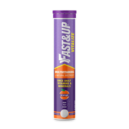 Tube of Fast&Up Multivitamins on a white background