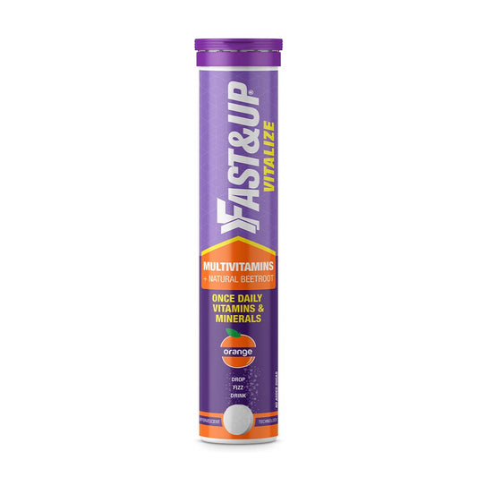 Tube of Fast&Up Multivitamins on a white background