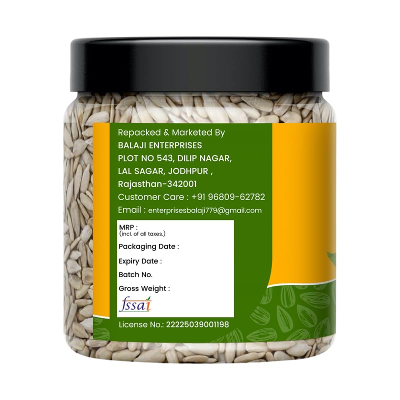 DRY AMRIT Sunflower Seeds - Healthy Snack | Raw Seeds for Eating | Fibre Rich Seeds | Raw seeds | Weight management