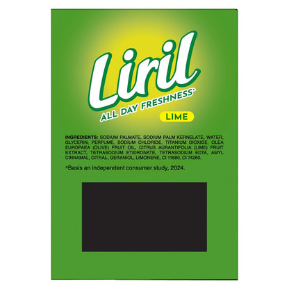 Liril Lime Bathing Bar | Feel the Citrus Burst of Freshness | Pack of 4 (4 x 125g)