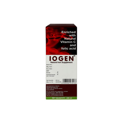 IOGEN natural iron supplement box on a white background