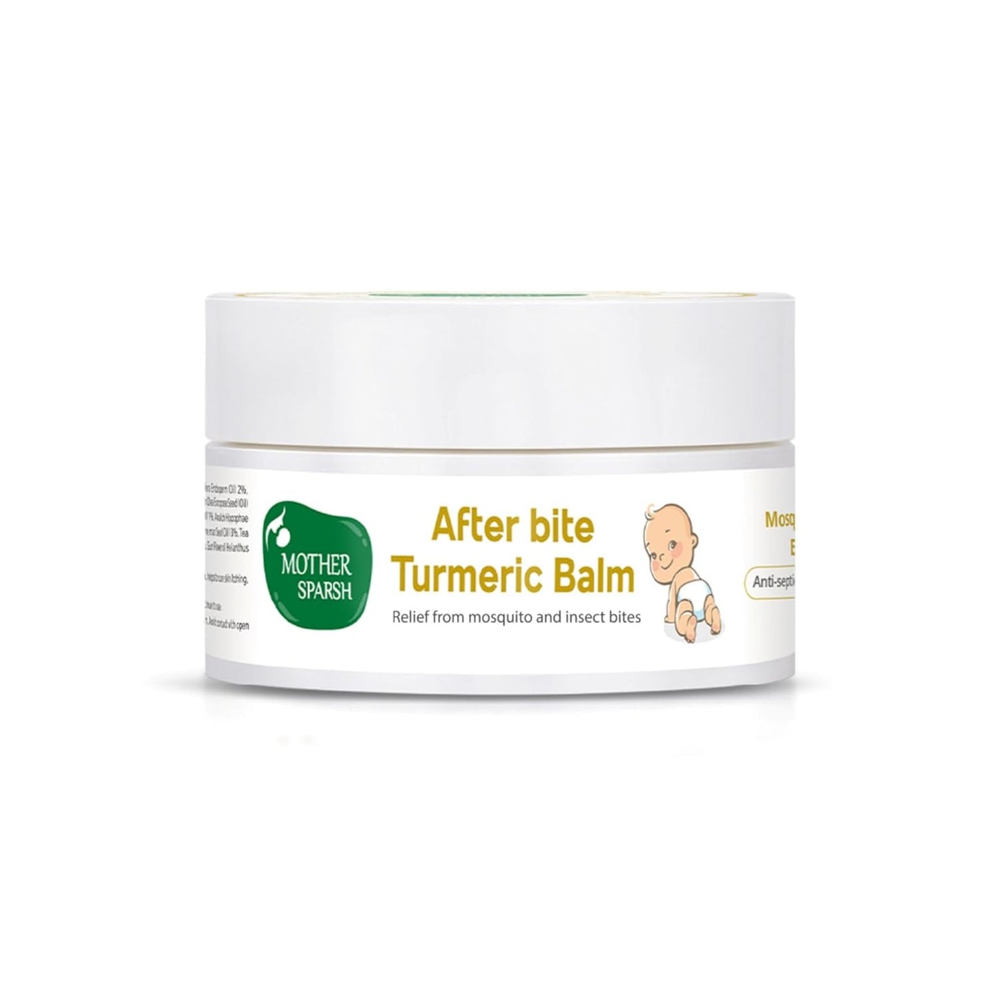Mother Sparsh After Bite Turmeric Balm for Rashes And Mosquito Bites, 100% Ayurvedic, Gentle Skin Roll-On Formula, 25gm