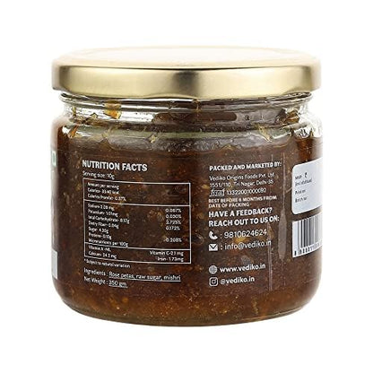 Vediko Origins Gulkand 350Gm|100% Sun-Cooked Pure Rose Petal Jam With No Artificial Flavors|Good For Gut Health|Sweetened With Raw Sugar (Mishri)|Improves Digestion|Natural Coolant|A Healthy Dessert