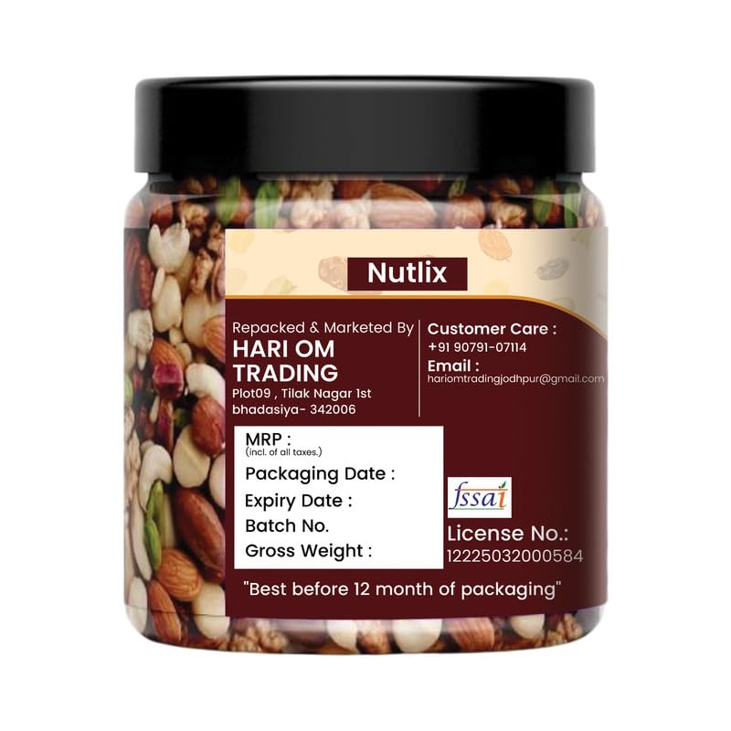 NUTLIX Premium Mix Dry Fruits Premium Assorted Dry Fruits Combo | Almonds, Cashews, Raisins & More | Healthy Snack, Rich in Nutrients | Perfect for Daily Use & Gifting