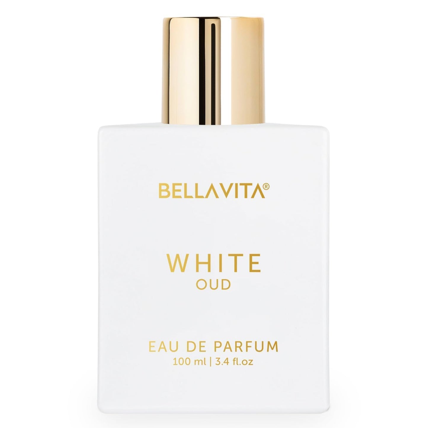 Bellavita White Oud eau de parfum bottle on a white background