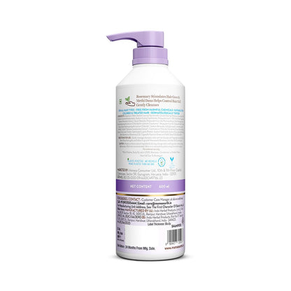 Mamaearth Rosemary Anti-Hair Fall Shampoo With Rosemary & Methi Dana For Reducing Hair Loss & Breakage,Gives Up To 94% Stronger Hair,Up To 93% Less Hair Fall |Sulphate Free Shampoo |For Unisex,600 Ml