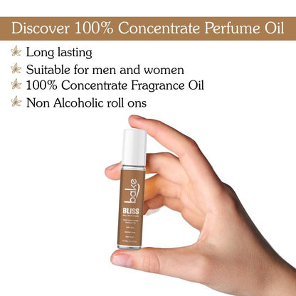 BAKE Bliss Attar Oil Concentrated Perfume Oil Roll on Fragrance| 24 Hours Stay & Alcohol Free | Unisex,Passion Fruit | 10ml