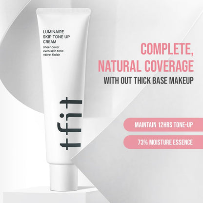 TFIT Luminea Skip Tone Up Cream / 3.5 oz (100 g) / Hypoallergenic/No Makeup/Moisturizing/SNS Hit Product