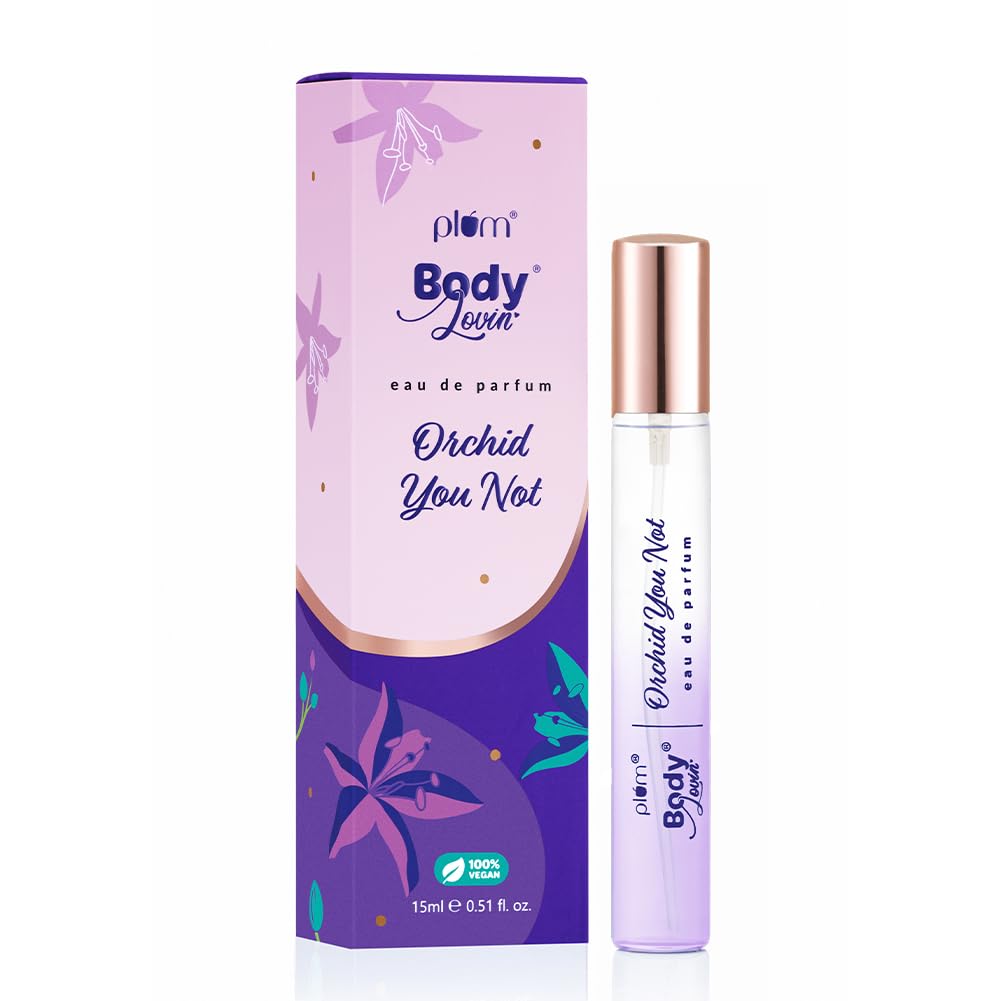 Plum BodyLovin' Orchid-You-Not Perfume | Long Lasting & Premium Fresh Floral Fragrance | Luxury Perfume For Women | Red Apple, Freesia & Musk Notes | Travel-Friendly | High On Fun (15 ml)