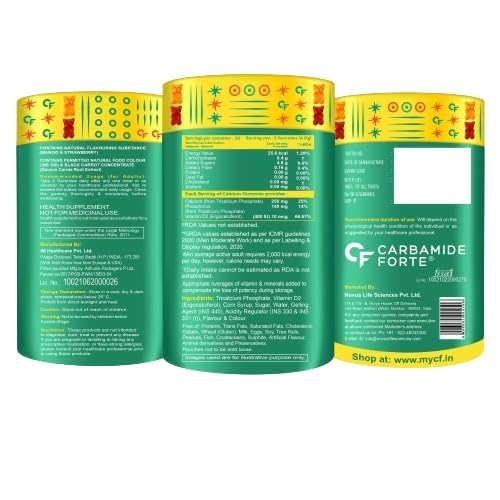 Carbamide Forte Calcium with Vitamin D Gummies - 60 Veg Gummies