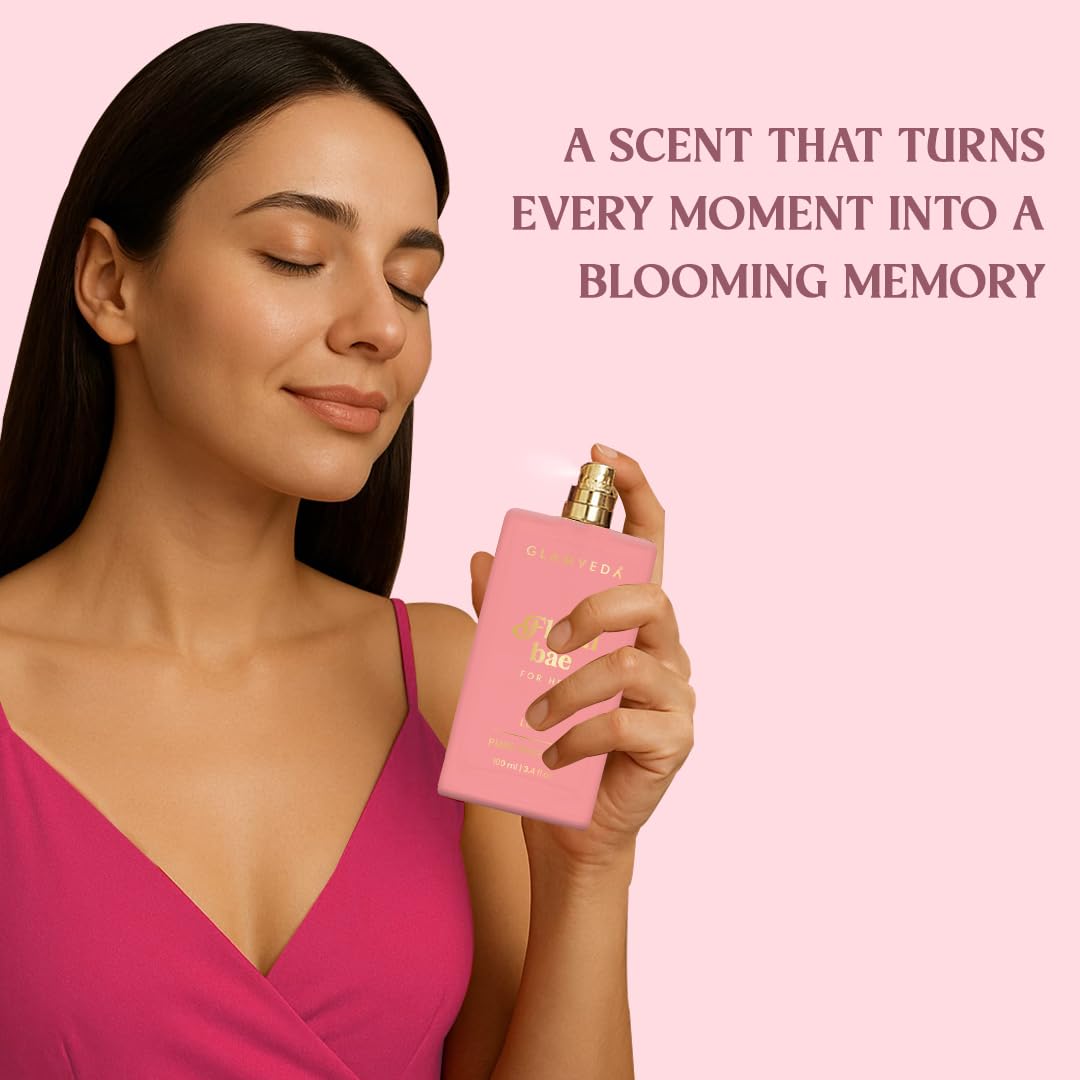 Glamveda Luxury Floral Bae Long Lasting | Perfume for Woman 100ml | Gifts for Woman | with Lily of the Valley, Orchid, Vanilla | Floral & Fruity Premium Fragrance Perfume for Women
