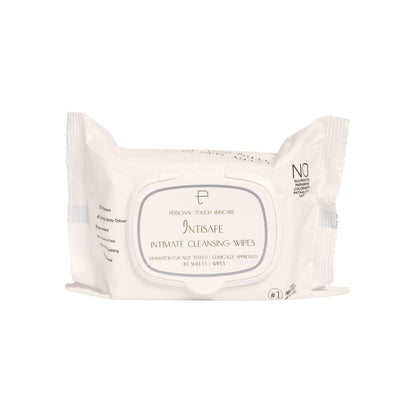 Personal Touch Intisafe Intimate Hygiene Wipes | Fragrance-Free, pH Balanced with Lactic Acid | Gentle Cleansing for Intimate Area | With Calendula, Zinc & Thyme | 30 Sheets