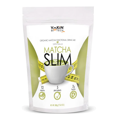 Vokin Biotech Matcha Slim drink mix package on a white background