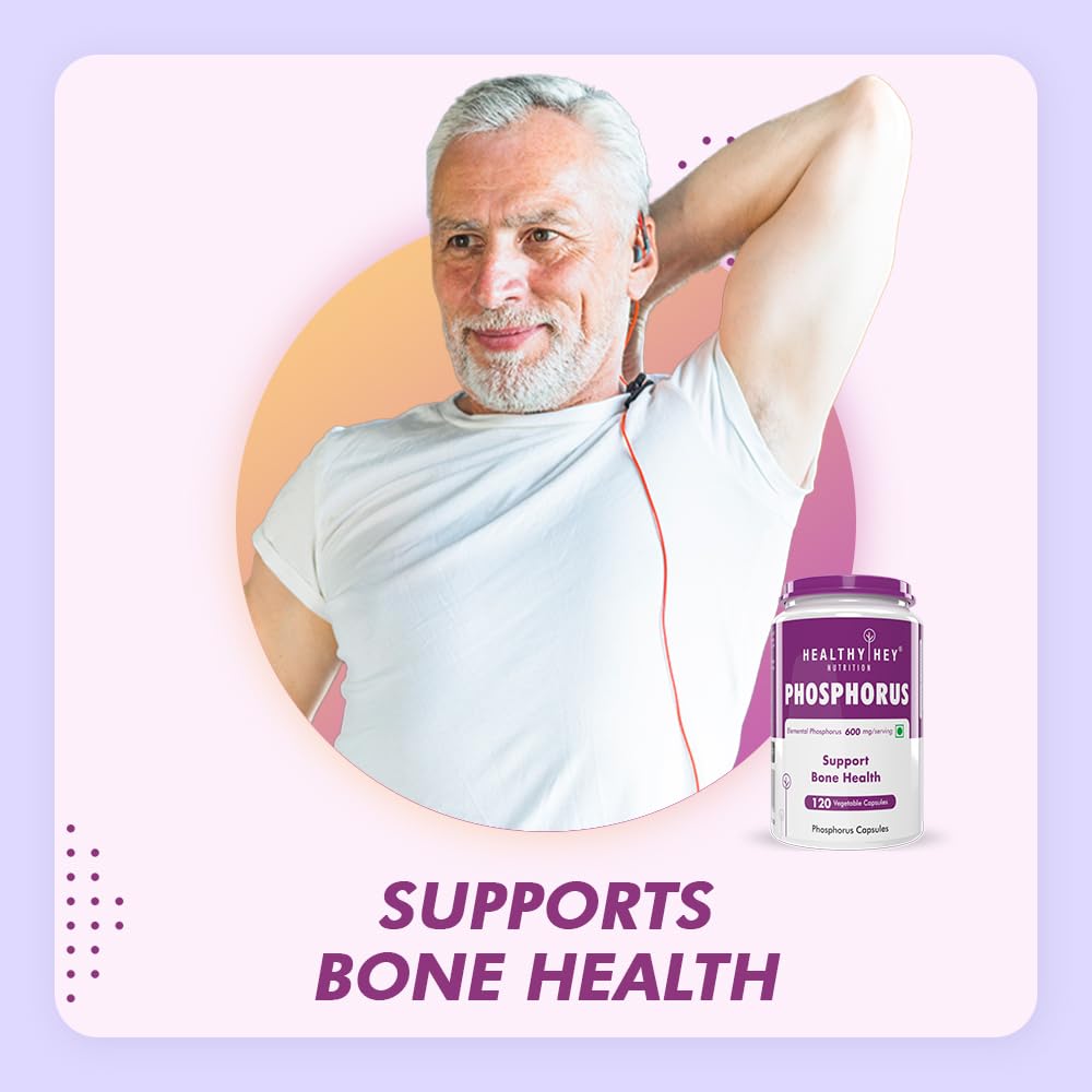 Zephivo HealthyHey Nutrition Phosphorus - Support Bone Health -120 Veg. Capsules
