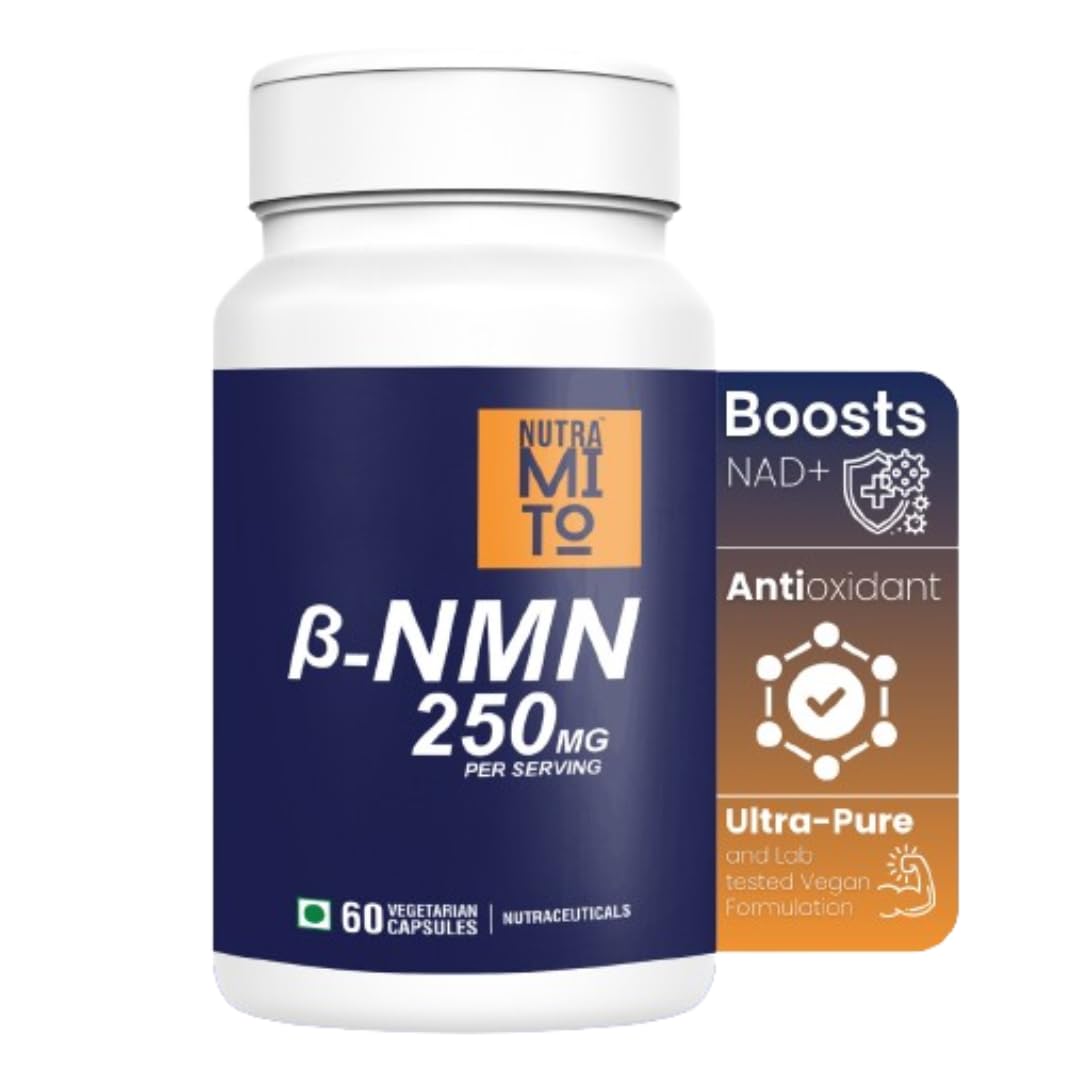NMN Supplement | 60 Veg Capsules | 250mg Beta NMN | NAD+ Booster | 99% Pure for Energy, Strength & Focus, Healthy Aging