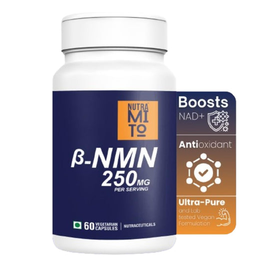 NMN Supplement | 60 Veg Capsules | 250mg Beta NMN | NAD+ Booster | 99% Pure for Energy, Strength & Focus, Healthy Aging