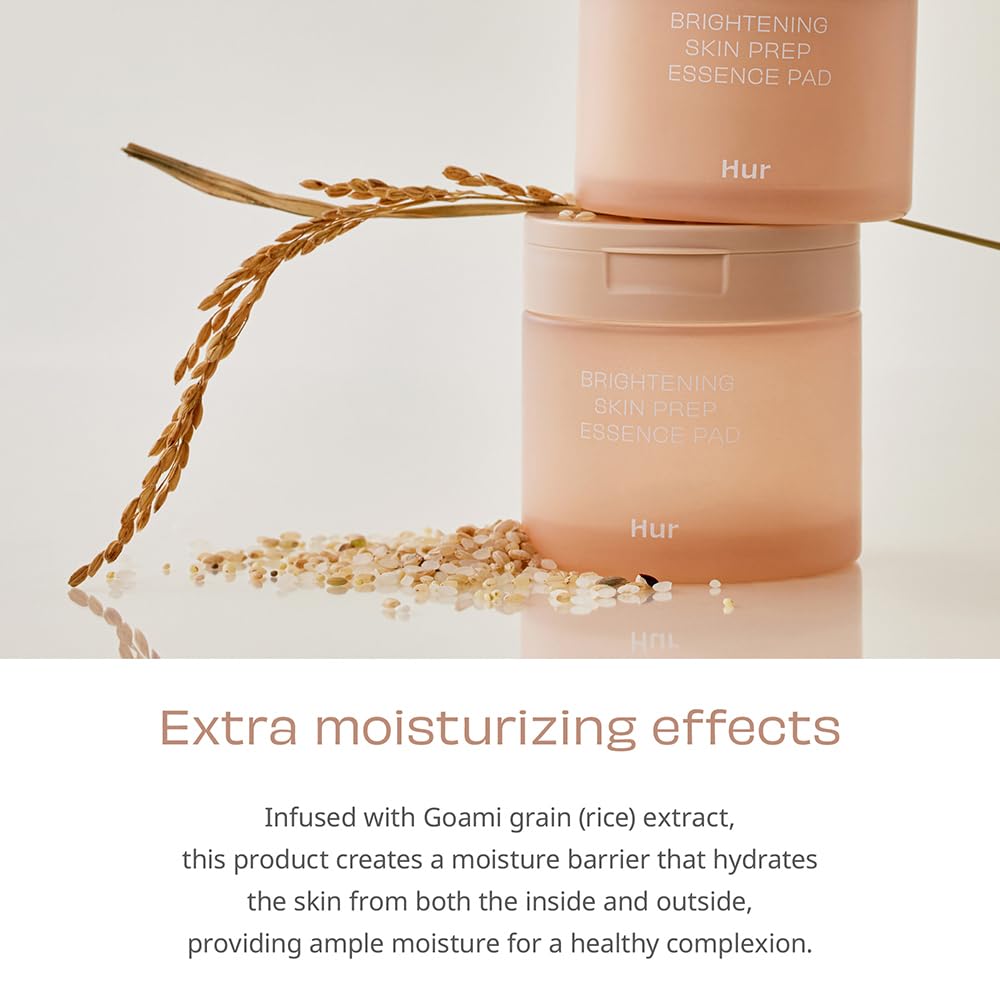 House of Hur Brightening Skin Prep Essence Pad (70 pads) - Brightning, Exfoliating, Hydrating Soft Cotton Essence Pads, Moisture Barrier, Reduce Hyperpigmentation – 140ml