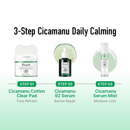 Parnell Cicamanu 92 Serum (30ml) Soothing Night Serum, Lightweight Overnight Skin Recovery Serum With Cicamanu Biome, Manuka Honey & Melatonin, Deeply Hydrate, Soothes Skin, Strengthen Barrier, Korean Skin Care