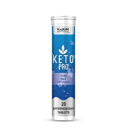 Keto Pro supplement tube with Vakin Biotech branding on a white background