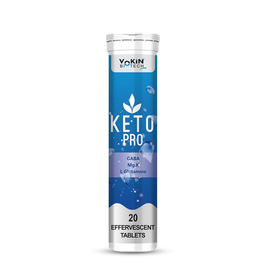 Keto Pro supplement tube with Vakin Biotech branding on a white background