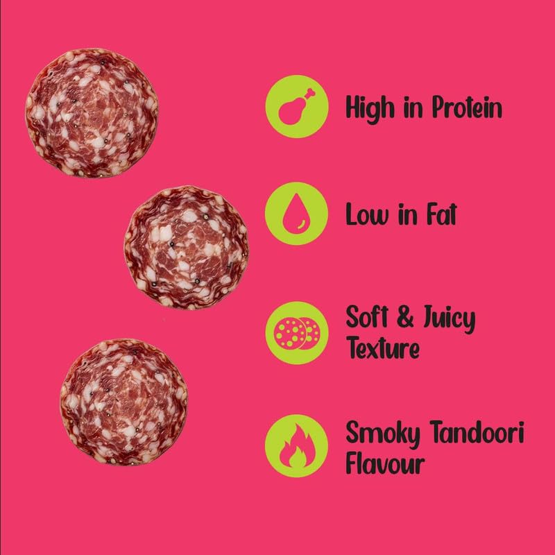 PETS EMPIRE Tender Salami Dog Treats, 100g | Soft & Juicy Chicken Dog Snacks | High Protein Chewy Treats for Dogs | Healthy Training Rewards for Puppies & Adult Dogs