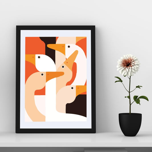 wall frames for living room Bedroom Office decor/Paintings for home decoration Brown Framed poster art prints for room decor (Multicolor single frame) (10x13 inches, ART 6)
