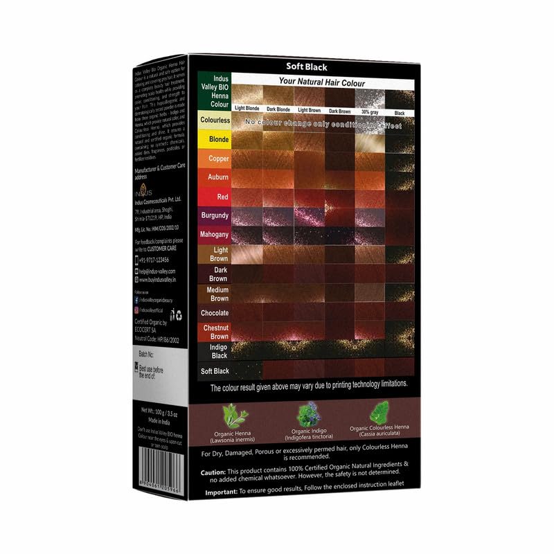 Box of hair color with color chart on a white background