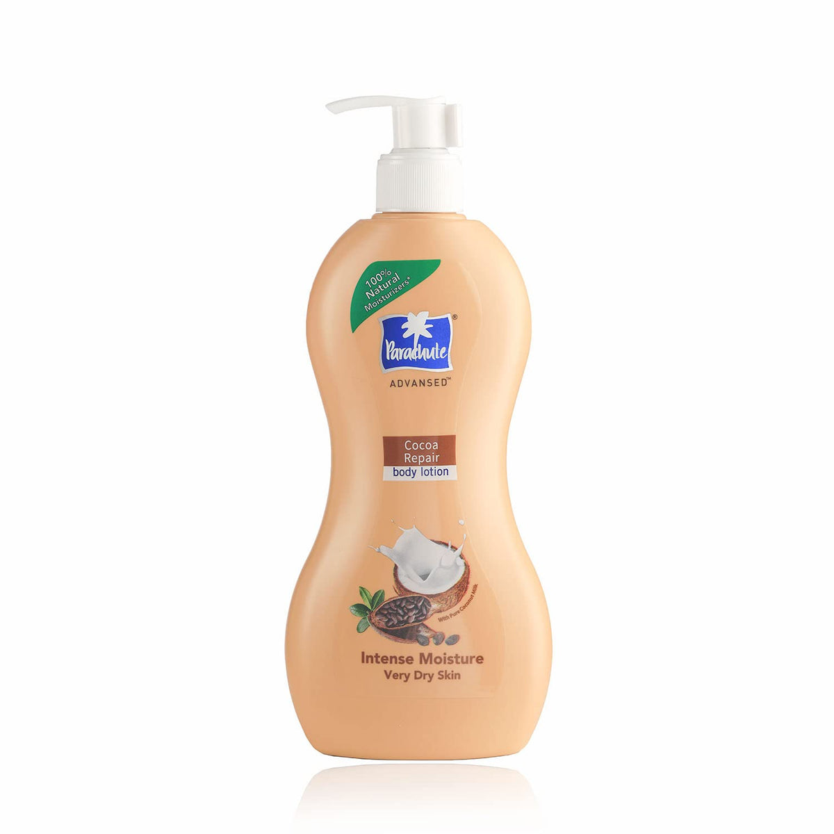Parachute Advansed Cocoa Repair Body Lotion with Pure Coconut Milk & Cocoa Butter | 10 Layer Deep Action | 72 Hr | Moisturizer | Intense Repair for Extra Dry Skin | For Women | 400ml | For Winter | Daily Use