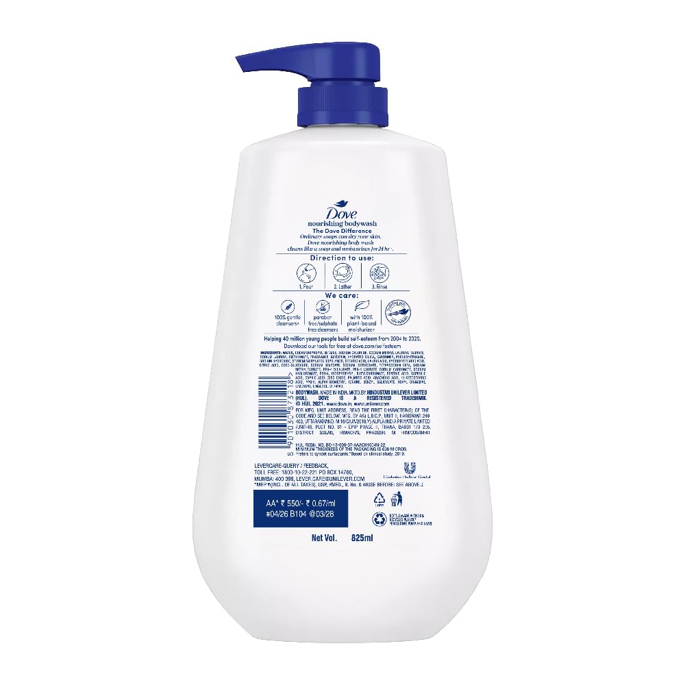 Dove Nourishing Bodywash with Triple Hydration Serum, 825ml