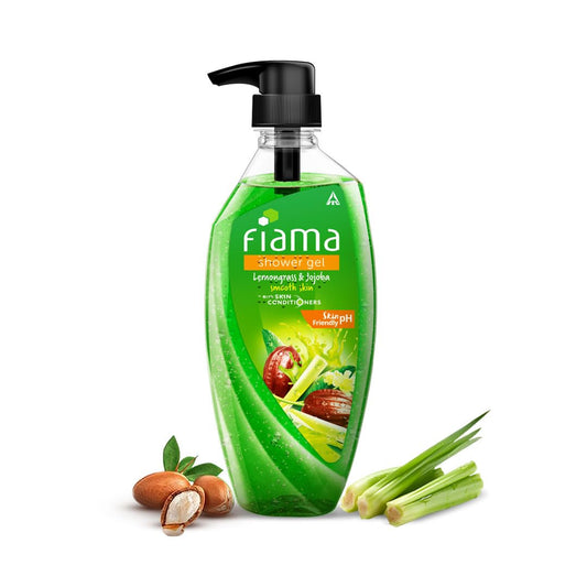 Fiama Body Wash Shower Gel Lemongrass & Jojoba, 500ml, Body Wash for Women and Men with Skin Conditioners for Smooth & Moisurised Skin, Suitable for All Skin Types